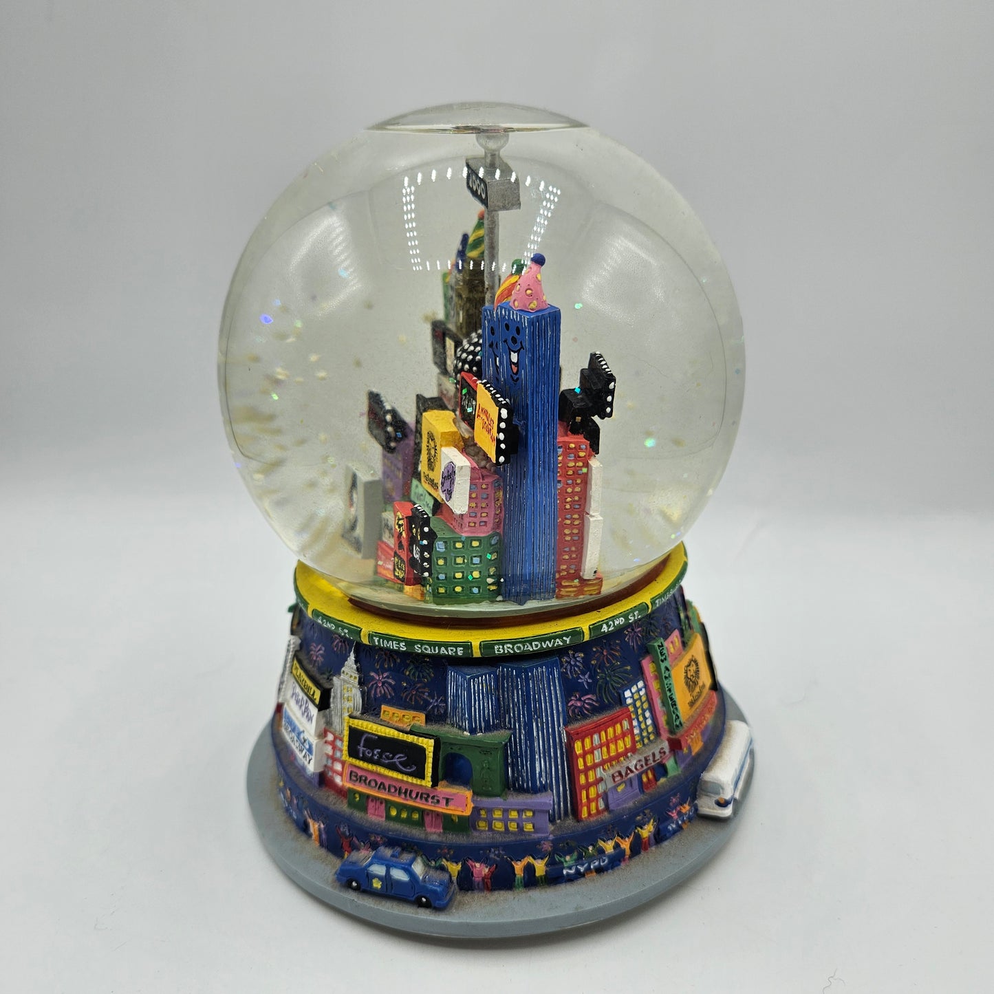 Vintage Broadway Musical  Times Square 2000 New York City Skyline Musical Snow Globe