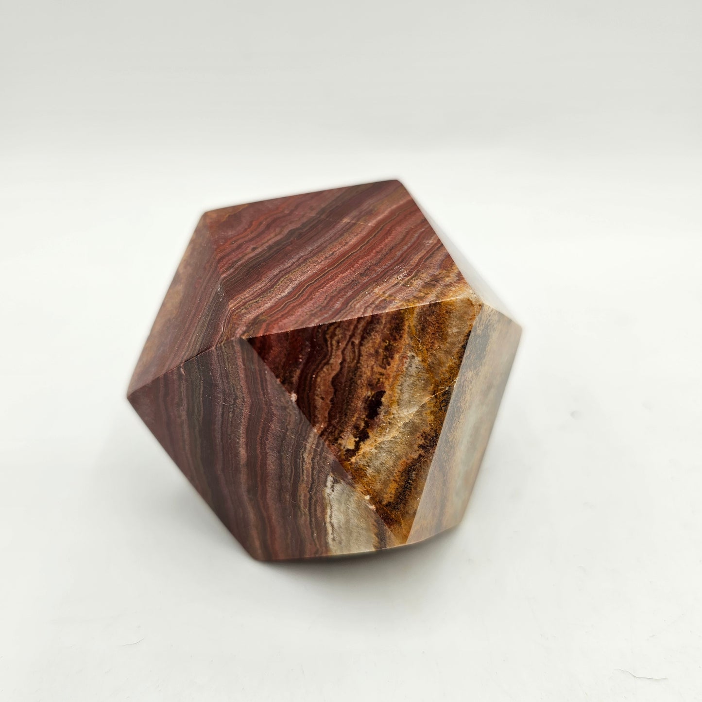Semi Precious Faceted Jasper Stone Paperweight