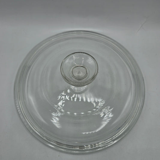 Pyrex Round Clear Glass G5CA Corning Ware Replacement Lid Round Knob 7.75"