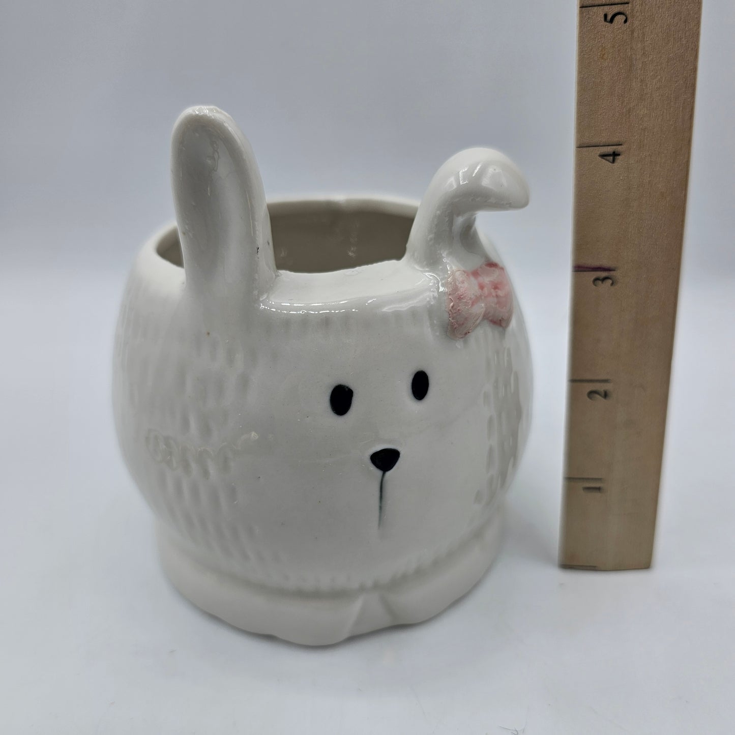 Ceramic Bunny Rabbit Planter or Pencil Pot