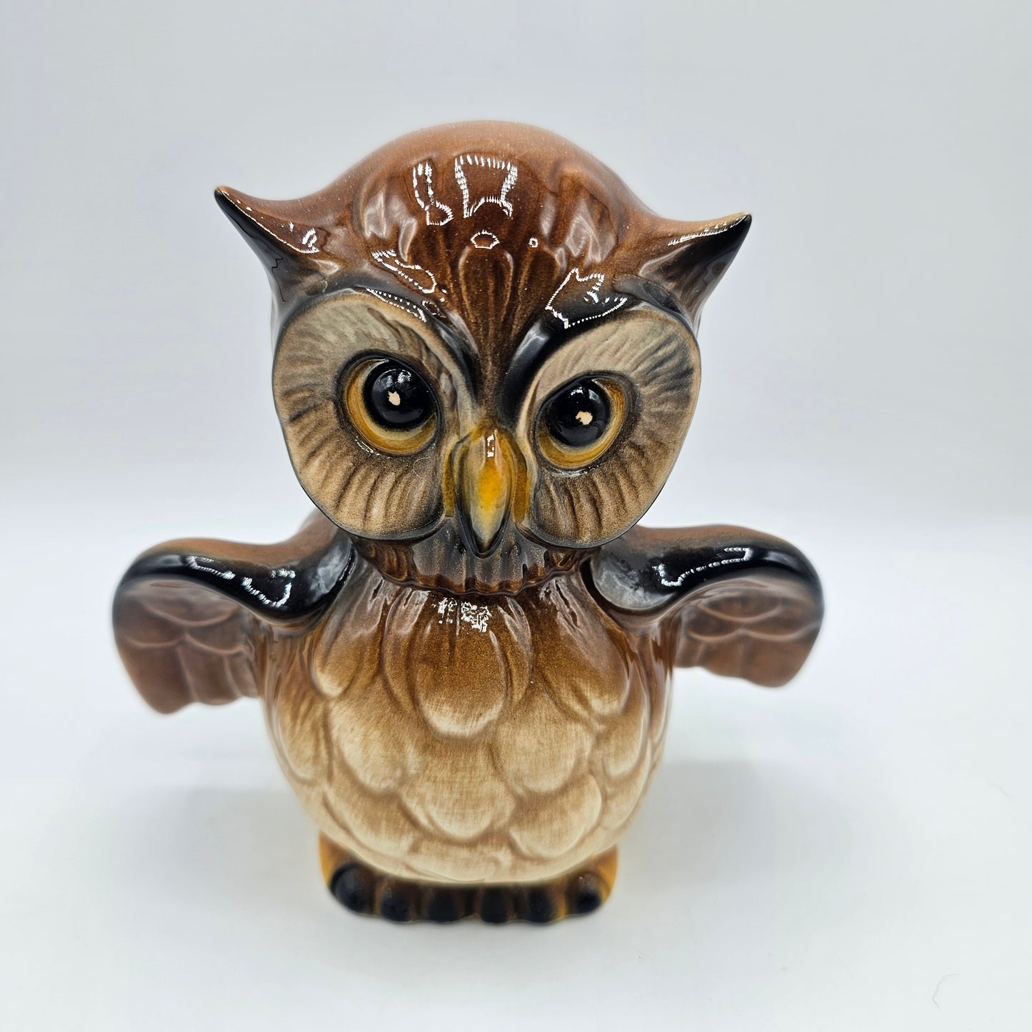 Vintage Ceramic Brown Owl Bank by Goebel of West Germany