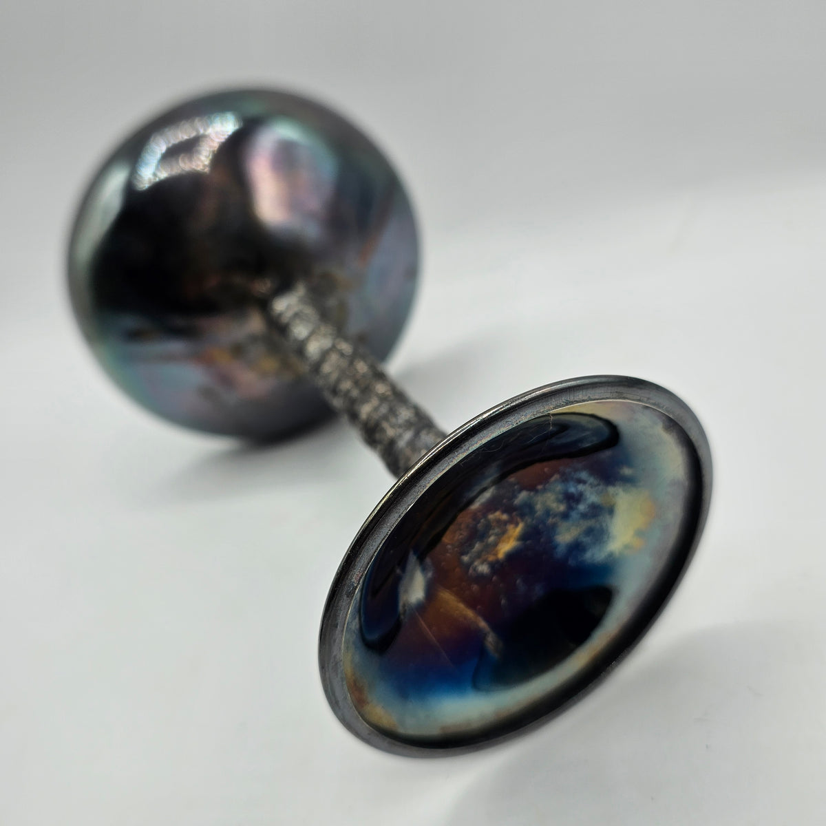 Vintage Silver Plated Champagne Goblets with Detailed Twisted Stem by Alara Sevilla of Madrd, Spain - Dated 1974