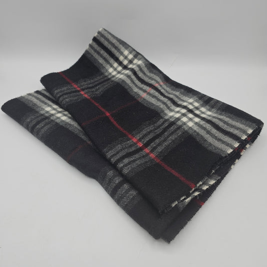 Cashmink of Germany Black and Red Plaid Infinity Scarf