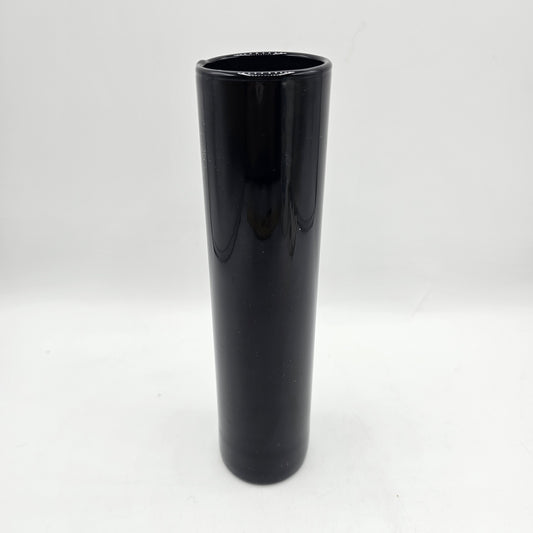 Libbey Black Glass Bud Vase 7.5"