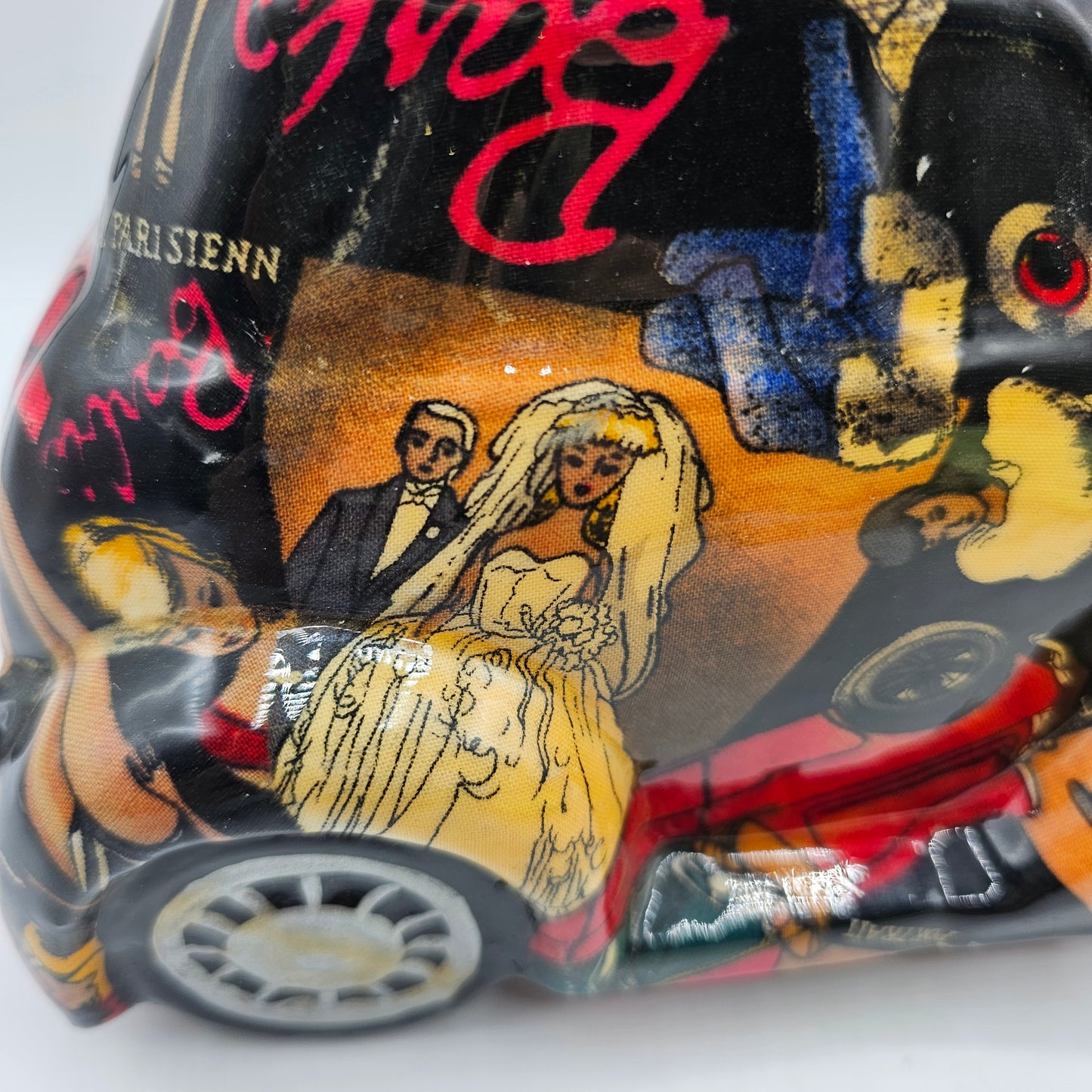 Patchwork Ceramic Original Barbie Car Figurine