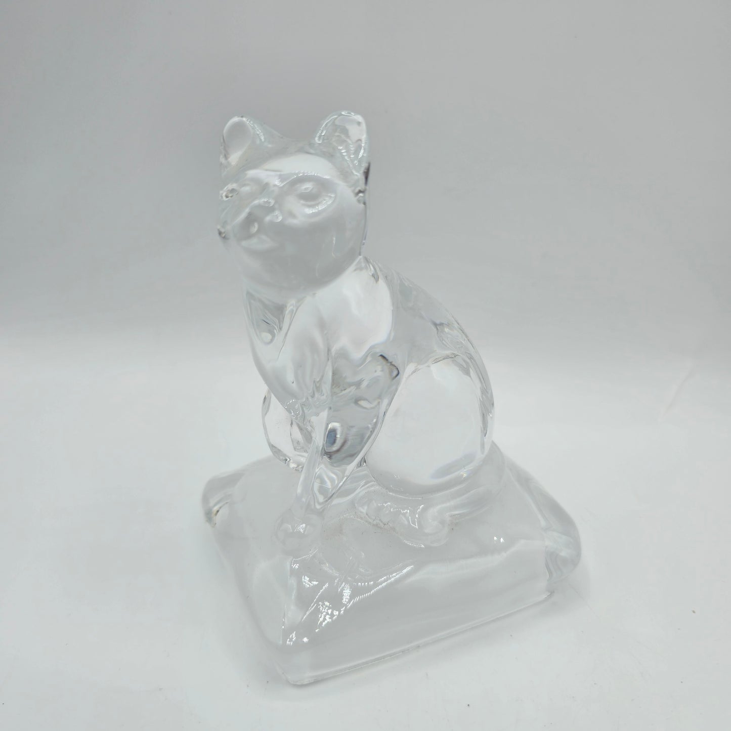 Vintage Cristal D'Arques Cat Figurine - Made in France