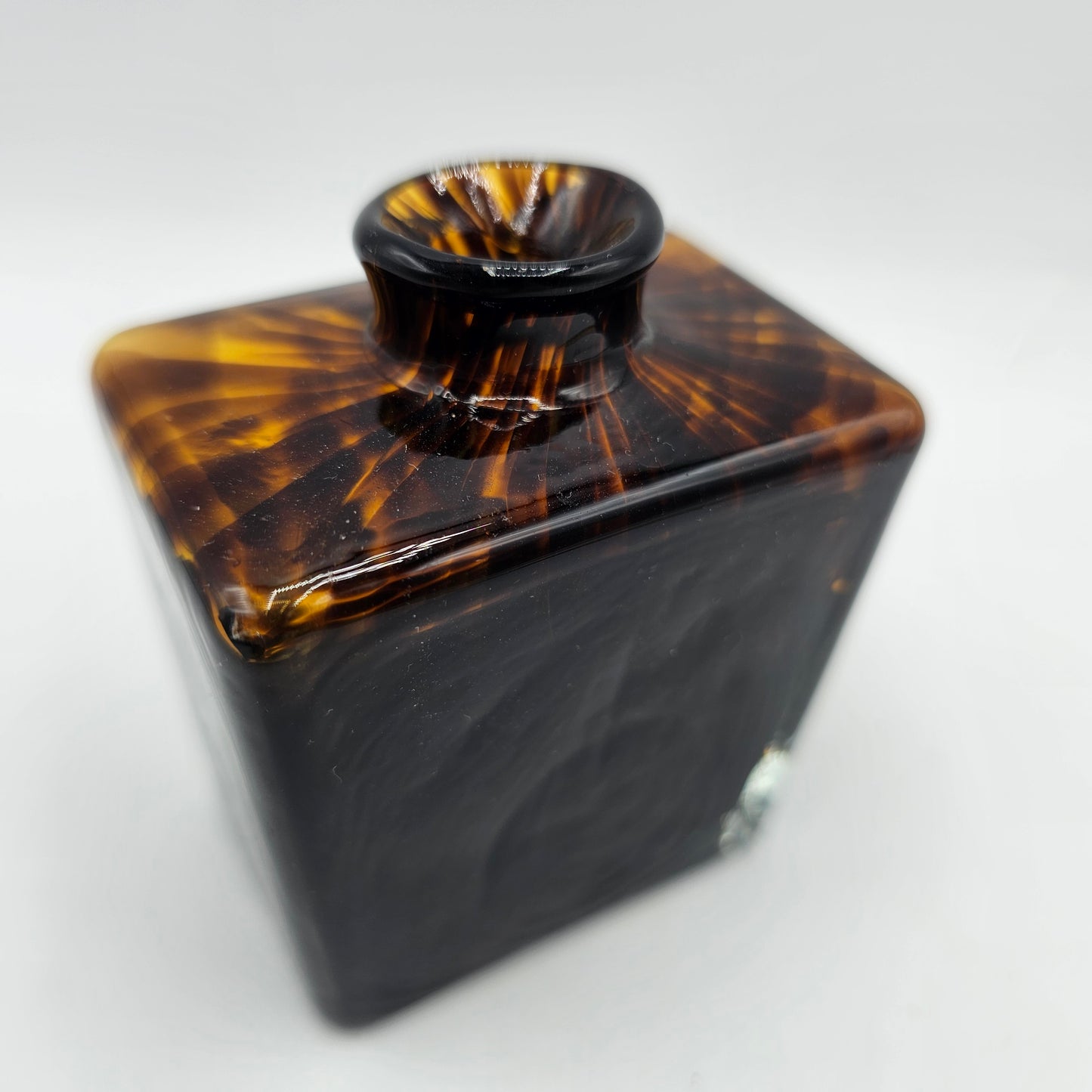 Vintage Tortoiseshell Glass Perfume Bottle