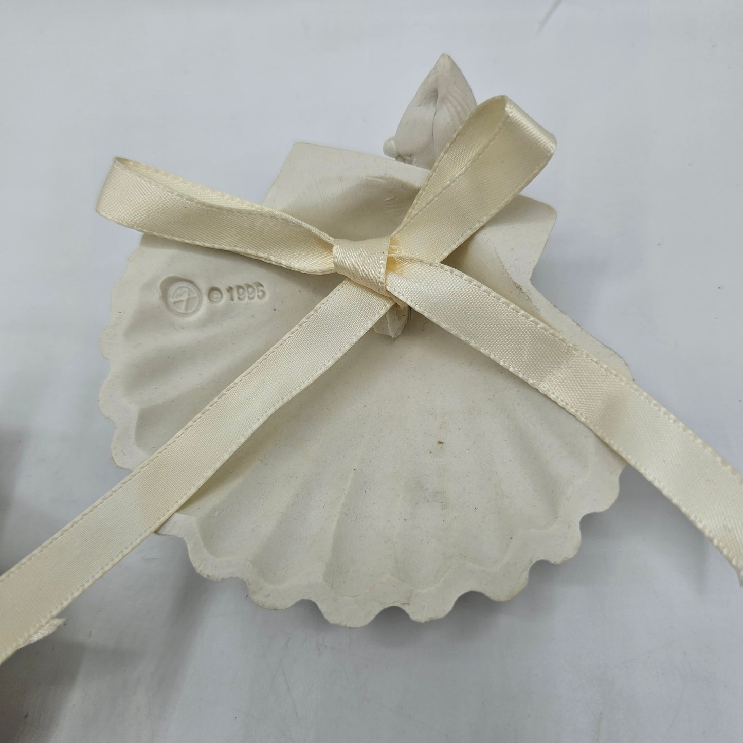 Margaret Furlong Bisque Porcelain Seashell Angel Wall Hangings