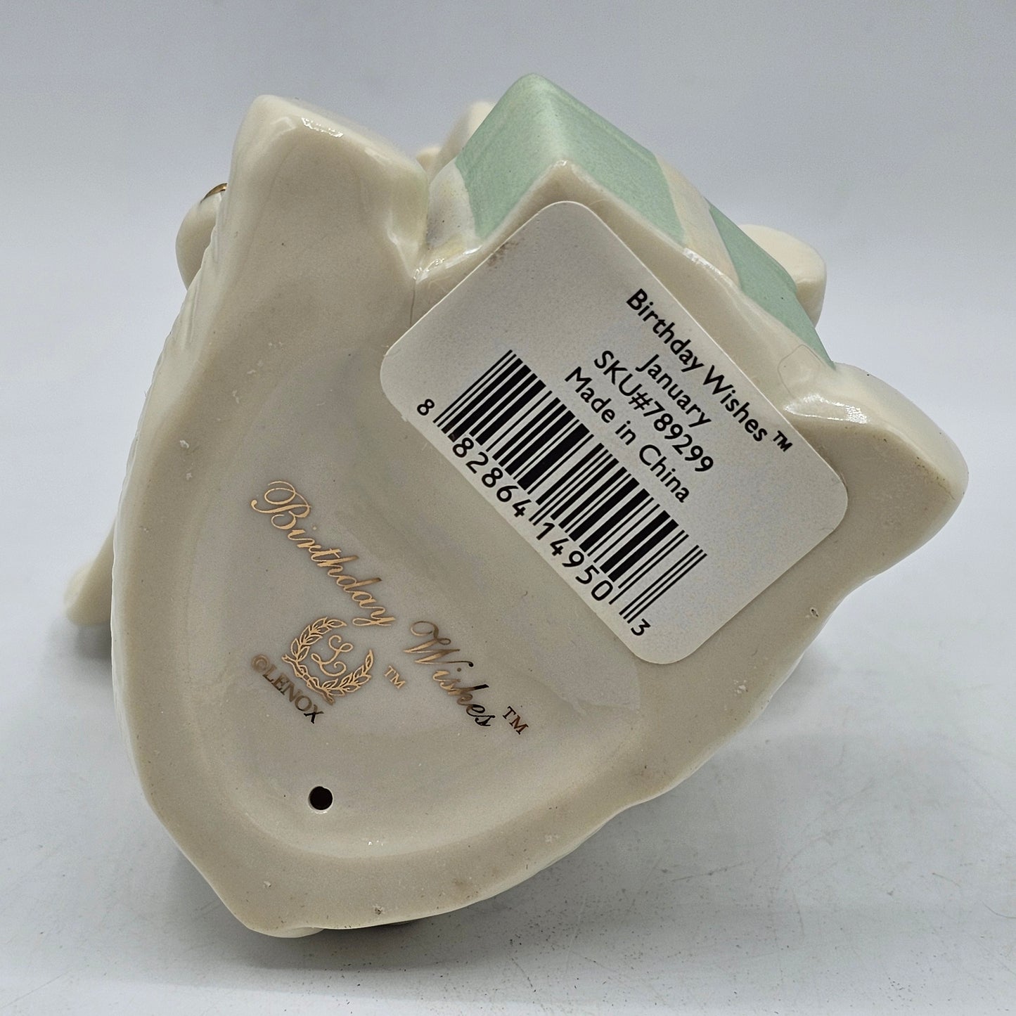Lenox Happy Birthday Wishes Elephant January Birthstone Porcelain Figurine 4.5"