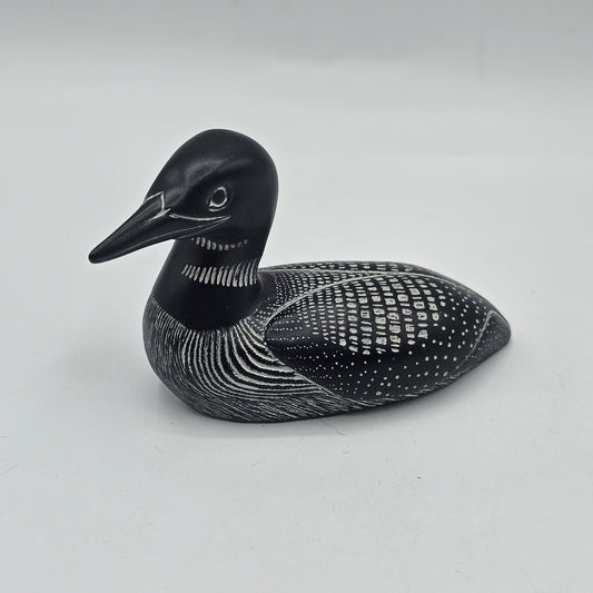 Carved Stone Loon Bird (Duck) by BOMA of Canada