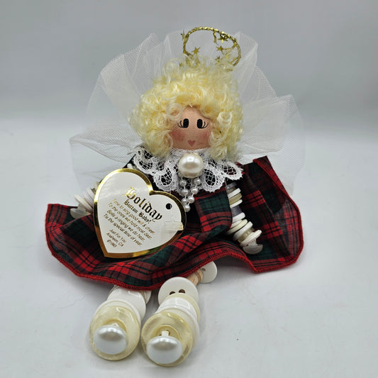 Holiday Button Baby Doll - Artisan Made