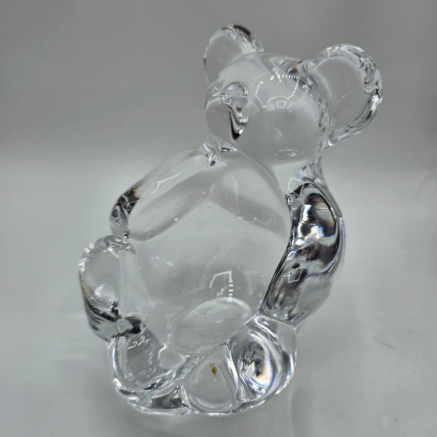 Vannes of France Crystal Bear Pipe Holder / Candle Holder / Candy Dish