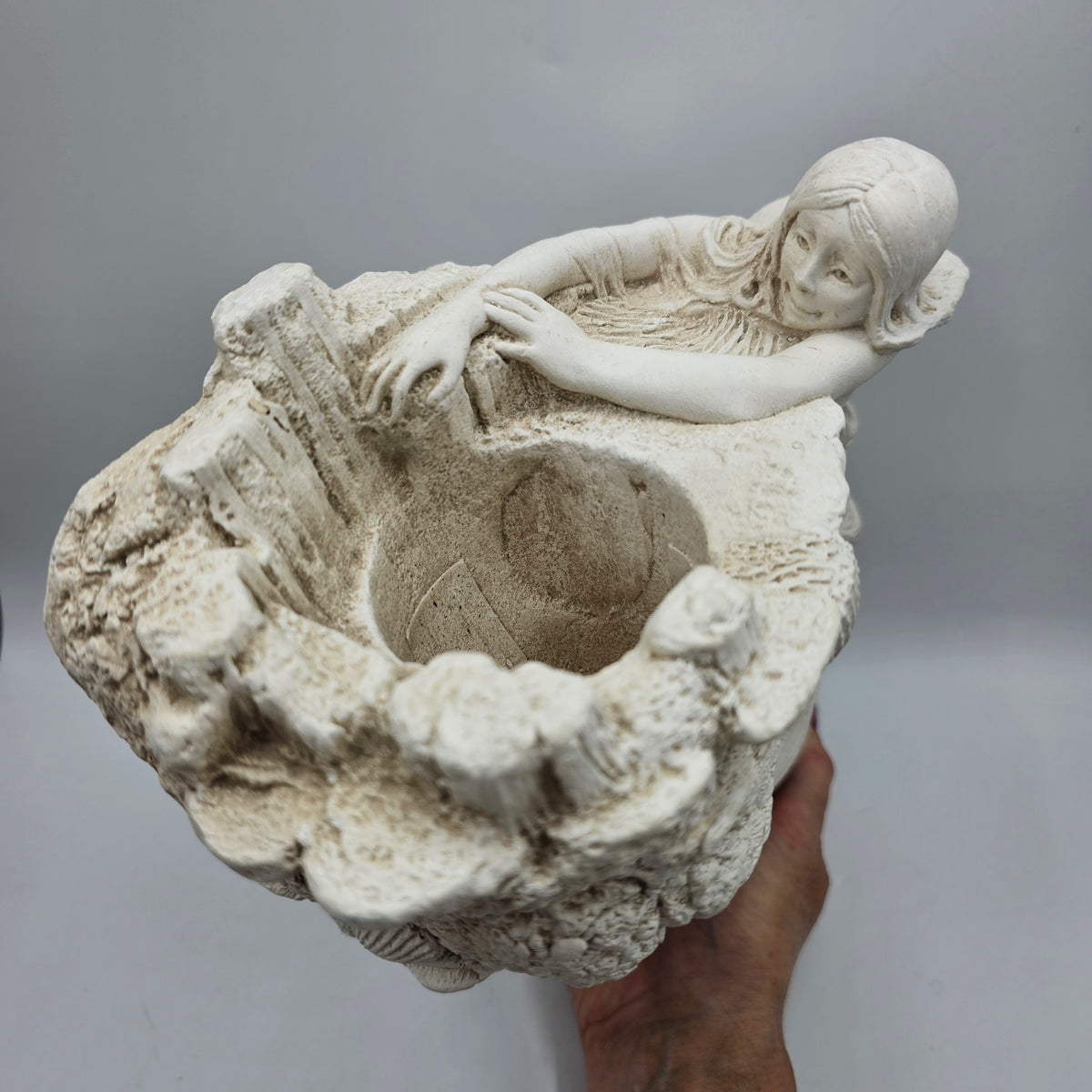 Vintage Mold Mermaid Wall Sconce Planter
