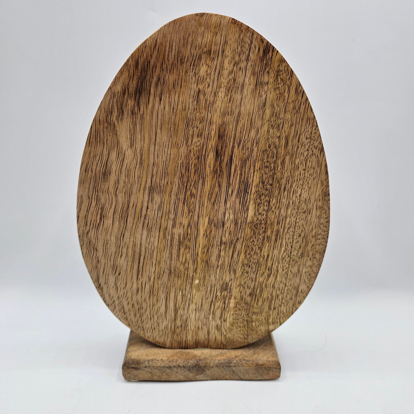Wooden Bunny with Flowery Egg Decor