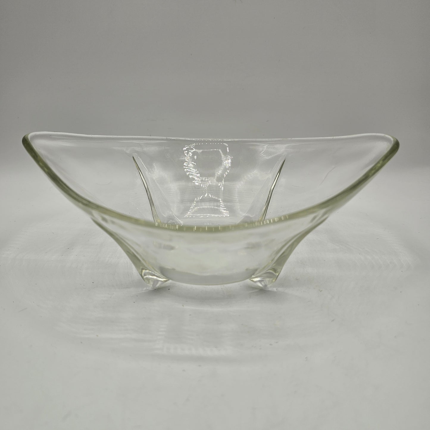 Swedish Modern by Anchor Hocking Clear Glass Bowl with Teardrop Pedestal Feet - Set of 4