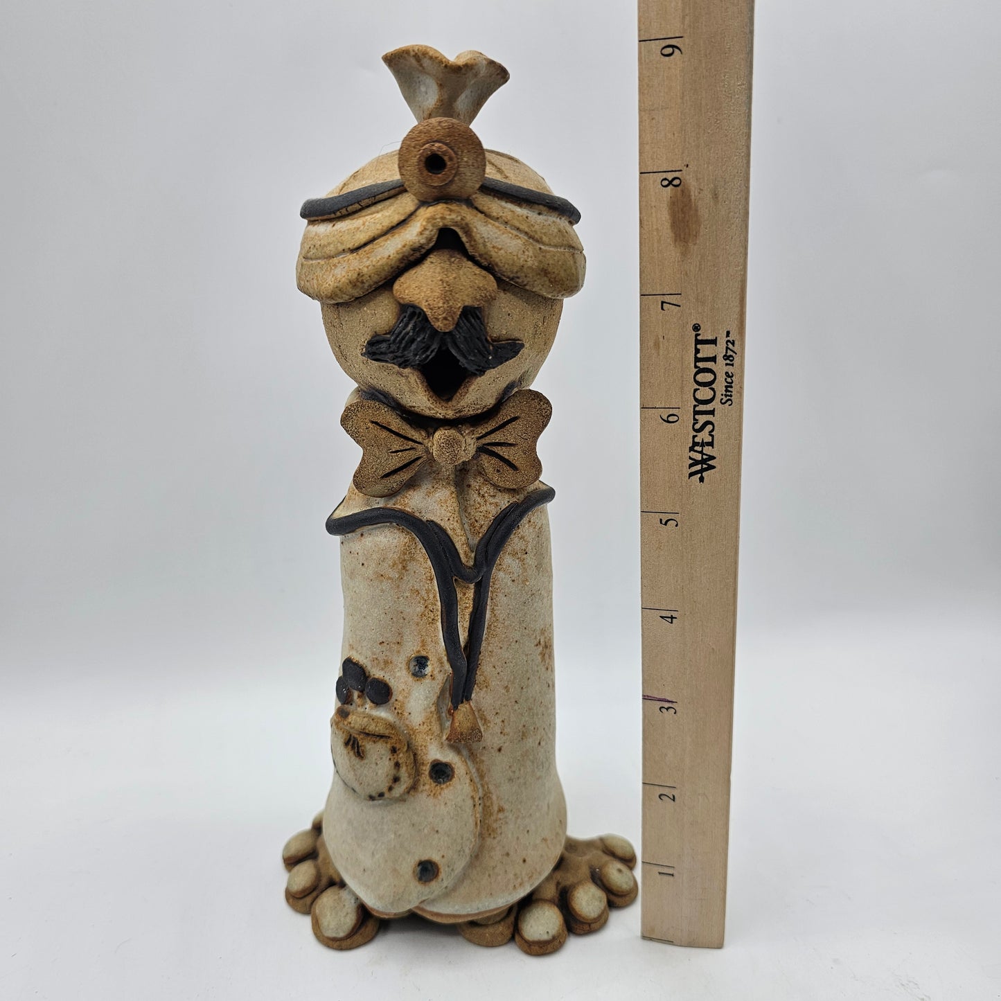 Tami Bier Studio Pottery Doctor Figurine Mid Century Folk Art Style - Artist Signed