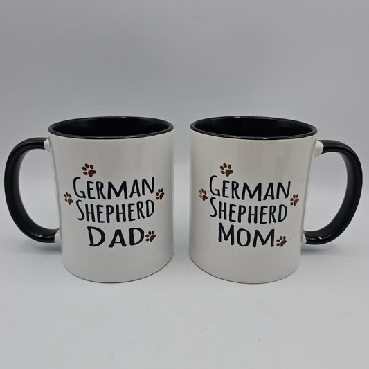 German Shepherd Dad And Mom Mug Set - Double Sided