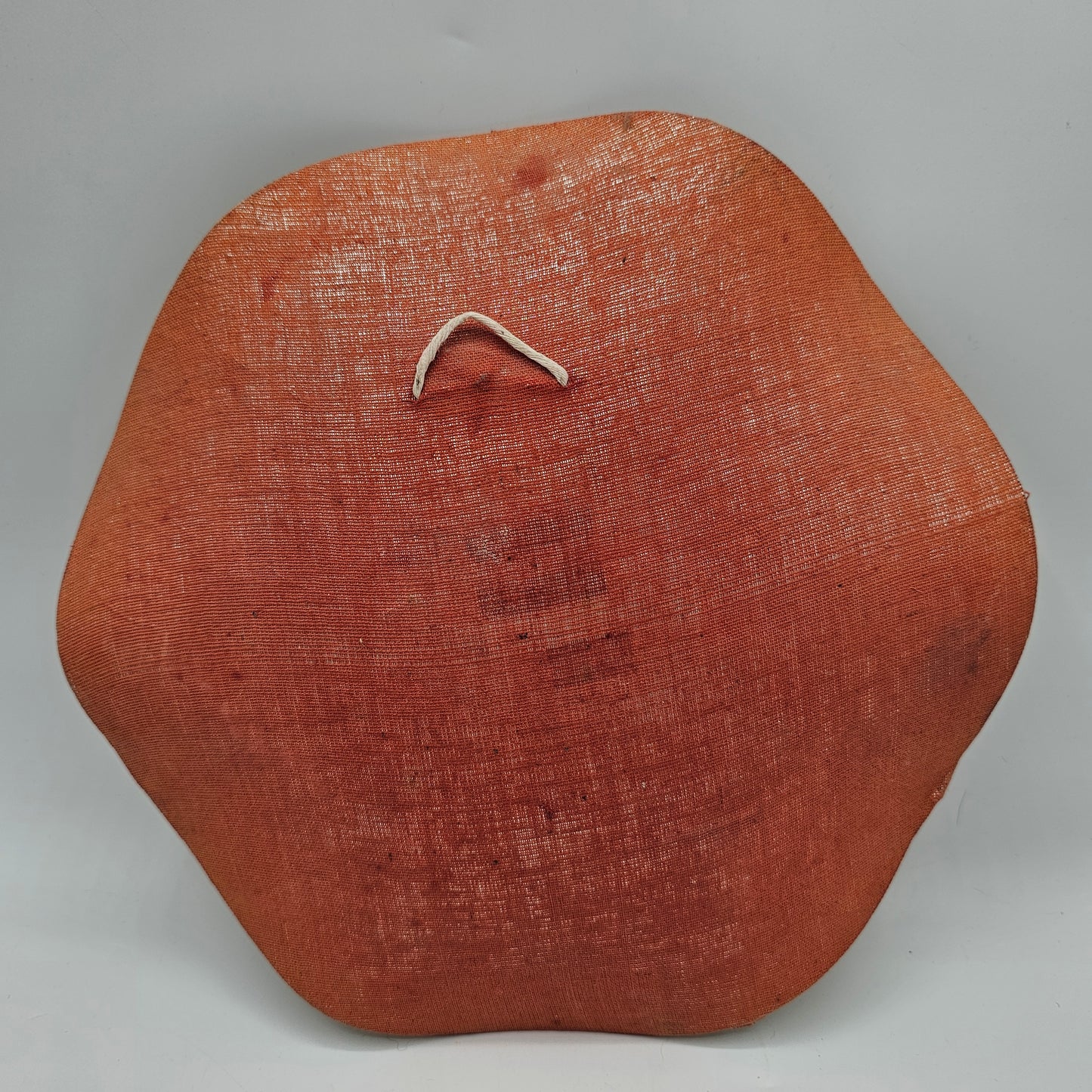 Decorative Yellow Ruffled Edge Mexican Folk Art Plate Marked Cozumel with Hook for Hanging