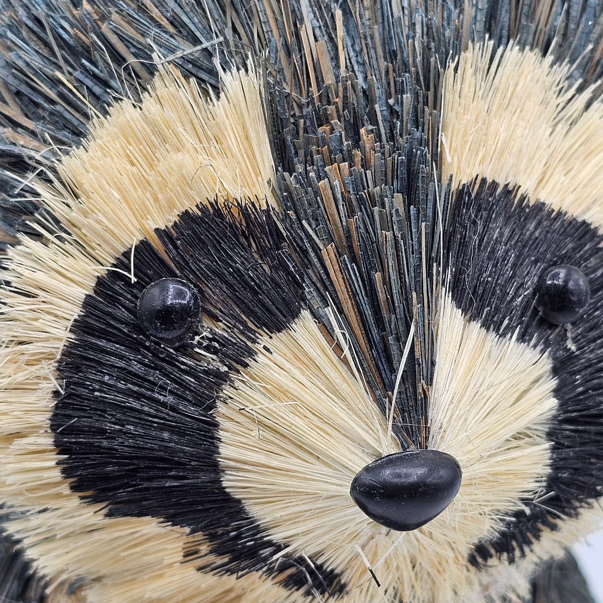 Rustic Sisal Raccoon with Pinecone Fall Decor