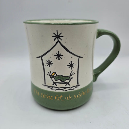 Oh Come Let Us Adore Him Oversized Christmas Nativity Mug