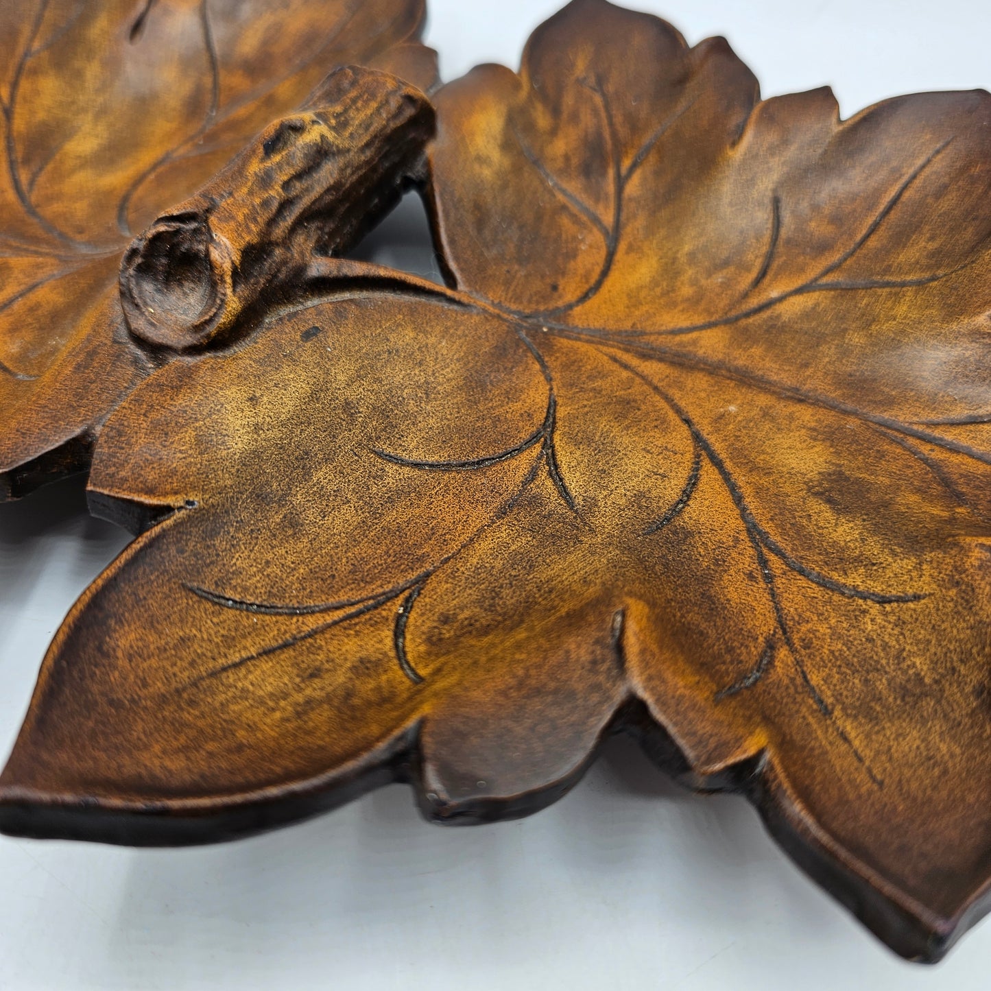 Vintage Double Maple Leaf Ceramic Trinket Tray sold by Gorsuch 2003