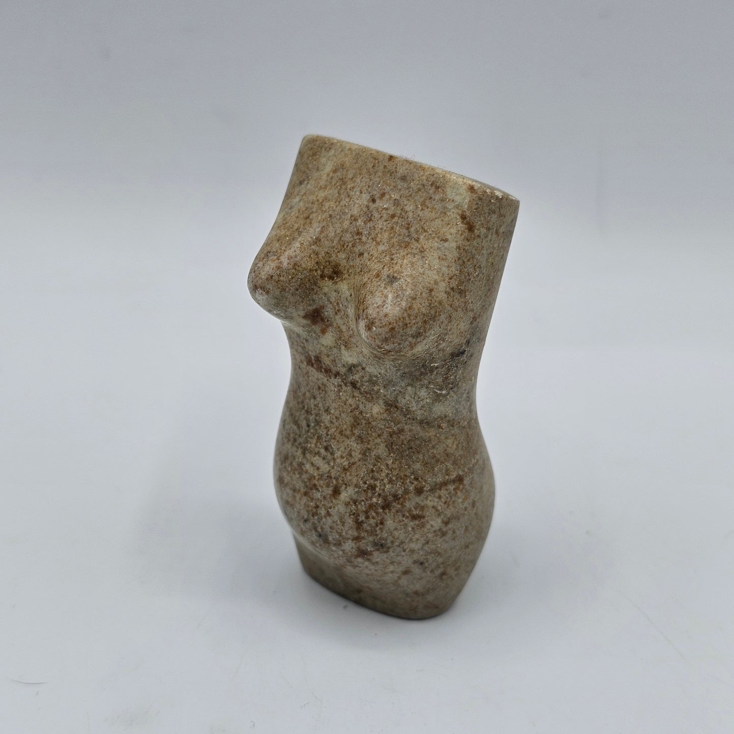 Red Sky Studios Polished Natural Stone Female Torso Native American Fertility Fetish Figurine - Signed, 2005