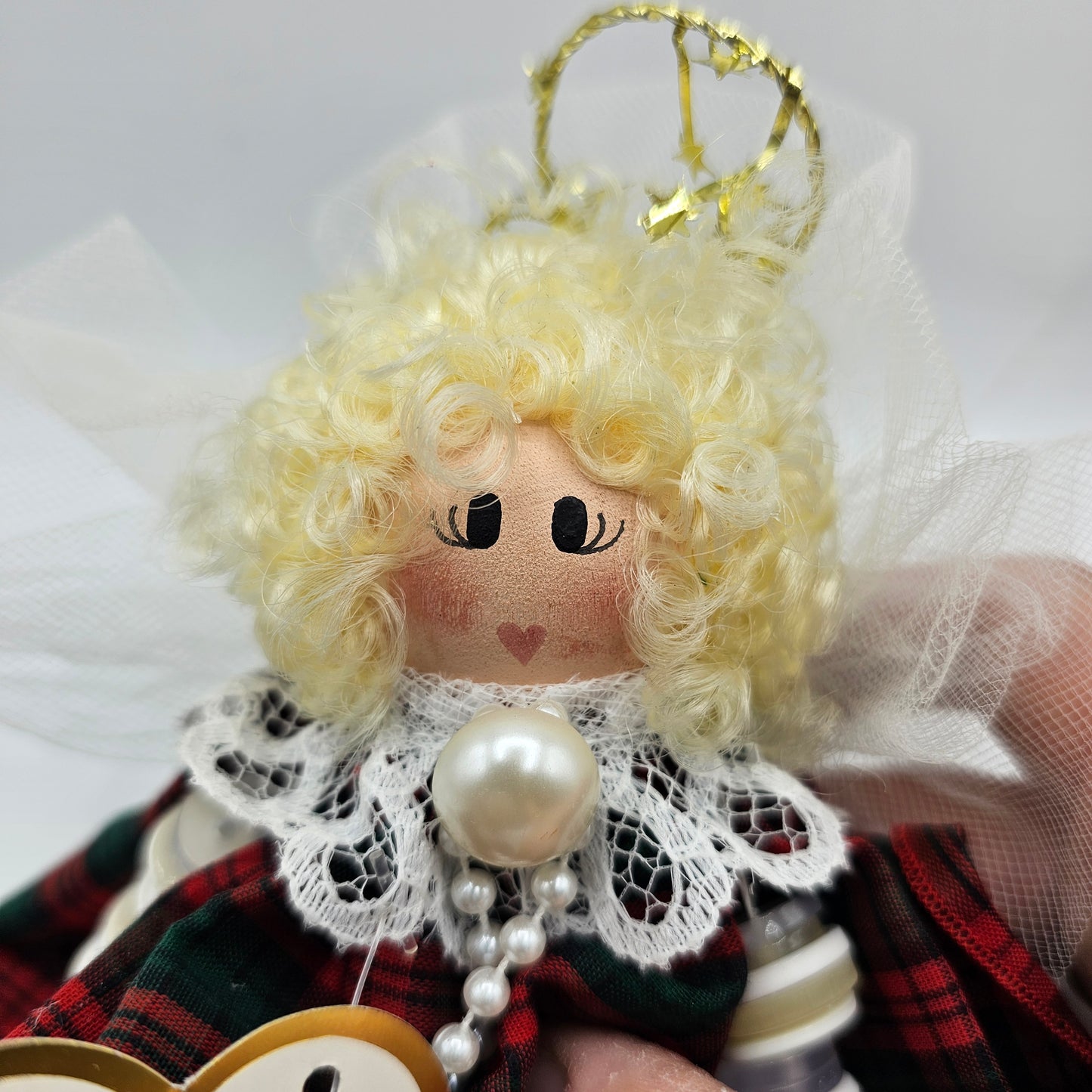 Holiday Button Baby Doll - Artisan Made