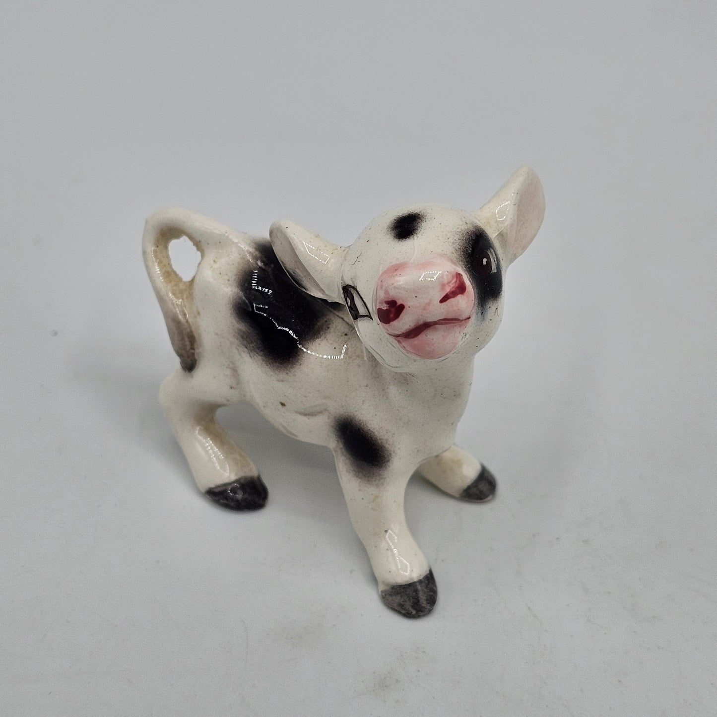 Miniature Calf Cow Porcelain Figurine