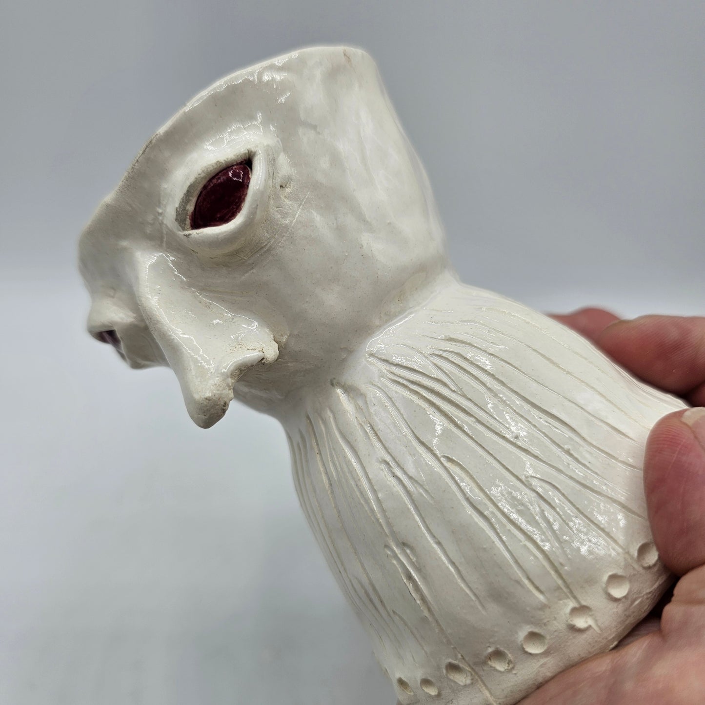 Quirky Artisan Pottery Face Planter