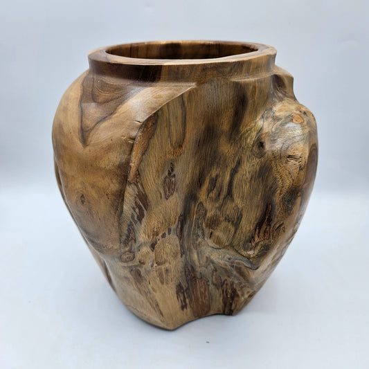 Vintage Turned Wood Vase