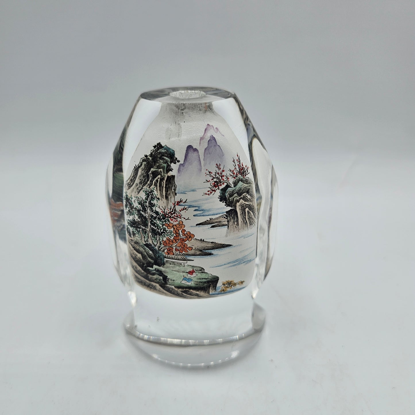 Vintage Reverse Painted Snuff Bottle - Penguin Shaped - No top