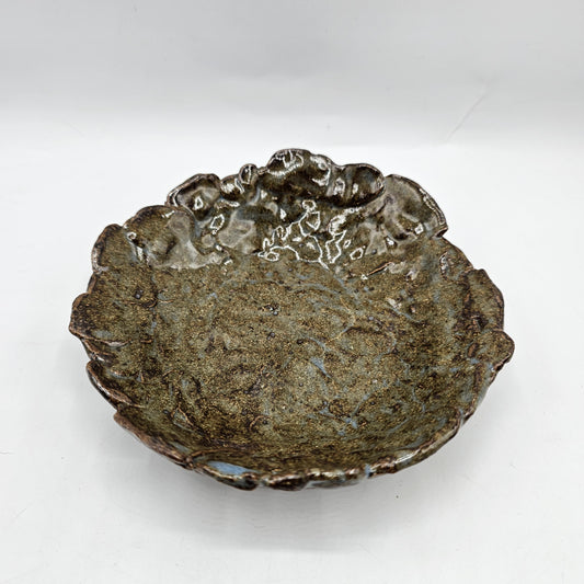 Blue Gray Artisan Pottery Trinket Dish