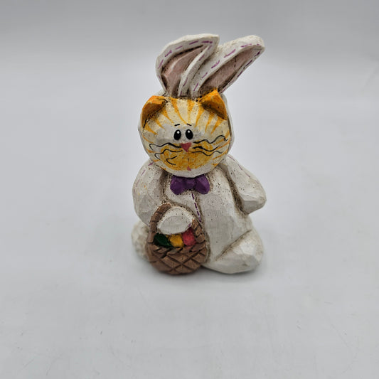 Easter Bunny with Cat Mask Figurine by Eddie for Midwest of Cannon Falls