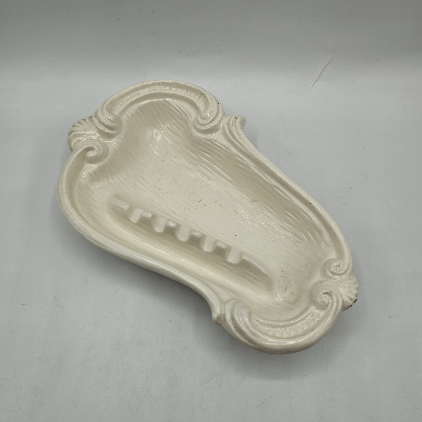 Vintage Mid Century Modern White Ceramic Ash Tray - California Pottery