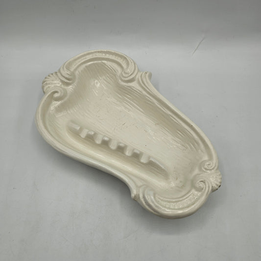 Vintage Mid Century Modern White Ceramic Ash Tray - California Pottery