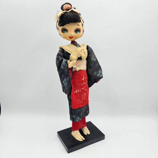 Tottori Pear Maiden - Handcrafted Plush Kolceshi Souvenir Doll from Hamamura Onsen