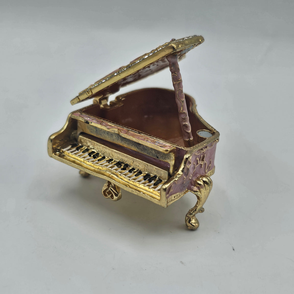 Pink Grand Piano Hinged Trinket Box