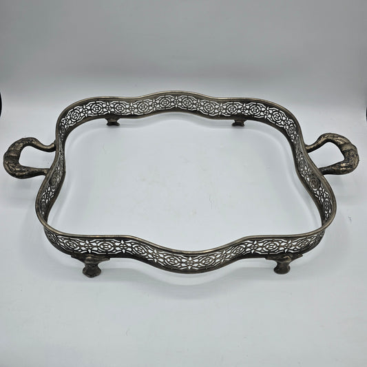 Vintage Silver Plated Footed Casserole Holder