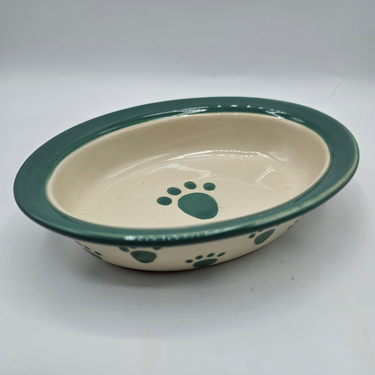Paw Print Ceramic Cat Food Bowl or Trinket Dish