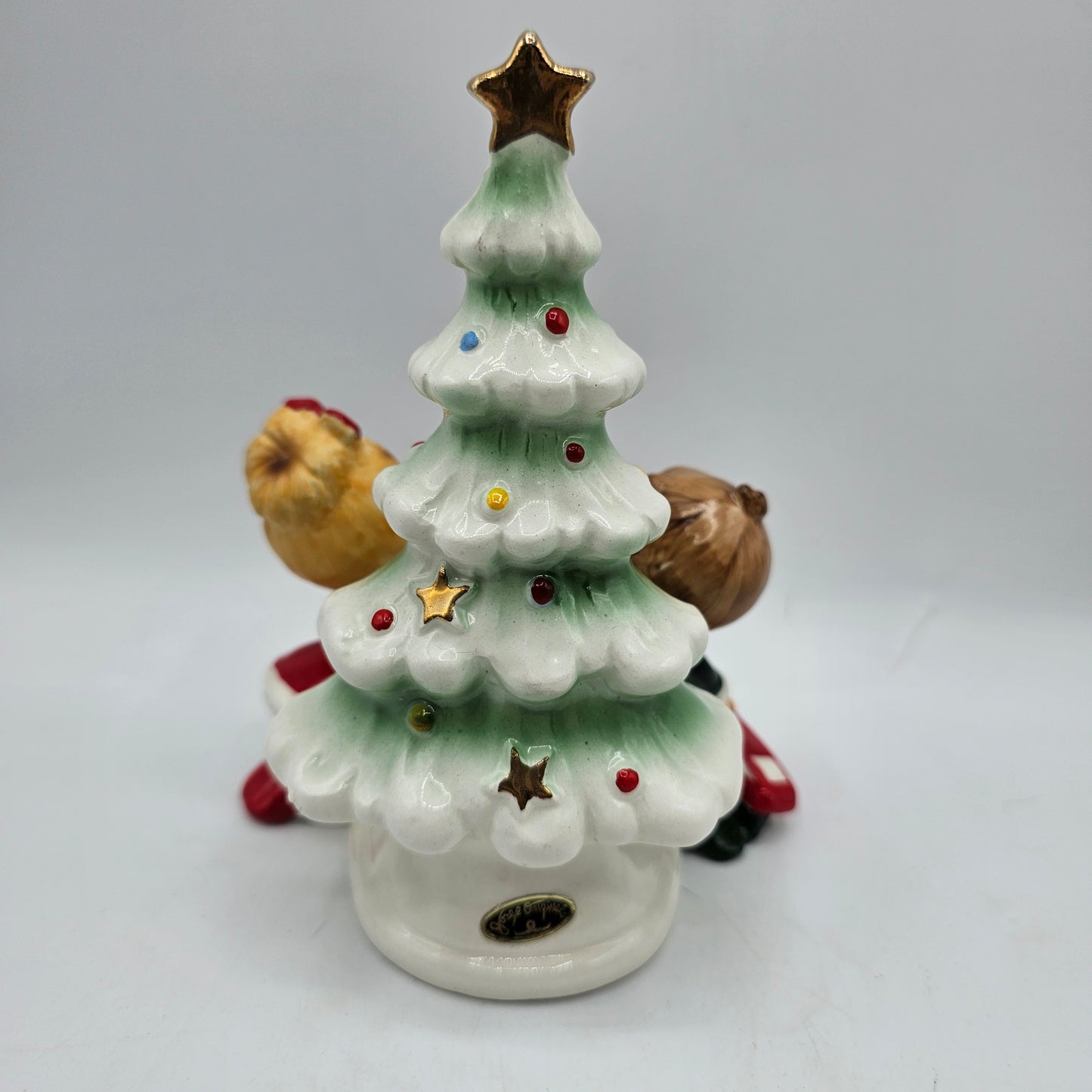 Rare Josef Originals Children around the Christmas Tree Figurine (repaired)