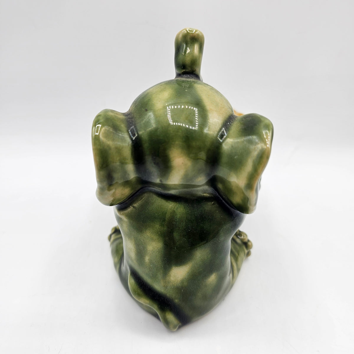 Vintage Majolica Asian Elephant Planter