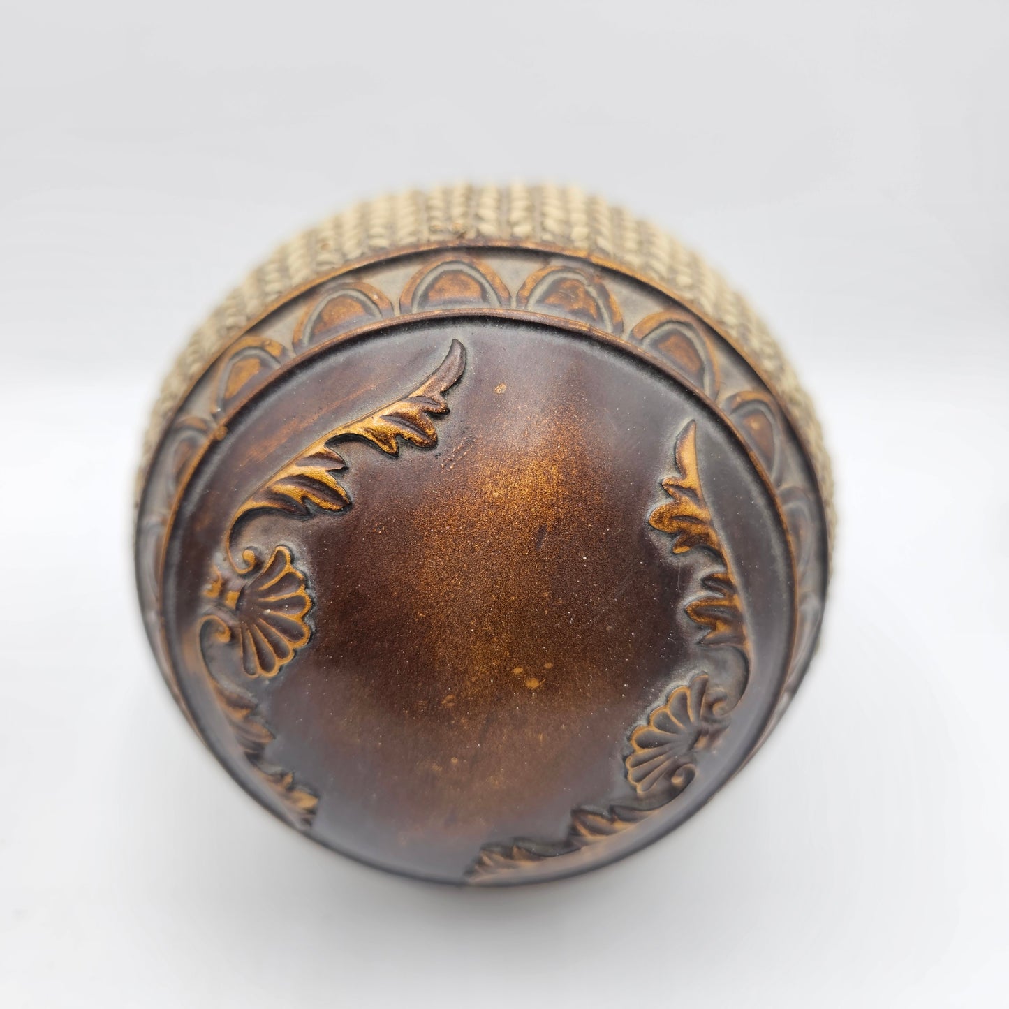 2 Intricately Patterned Decorative Brass Balls / 4" Orbs