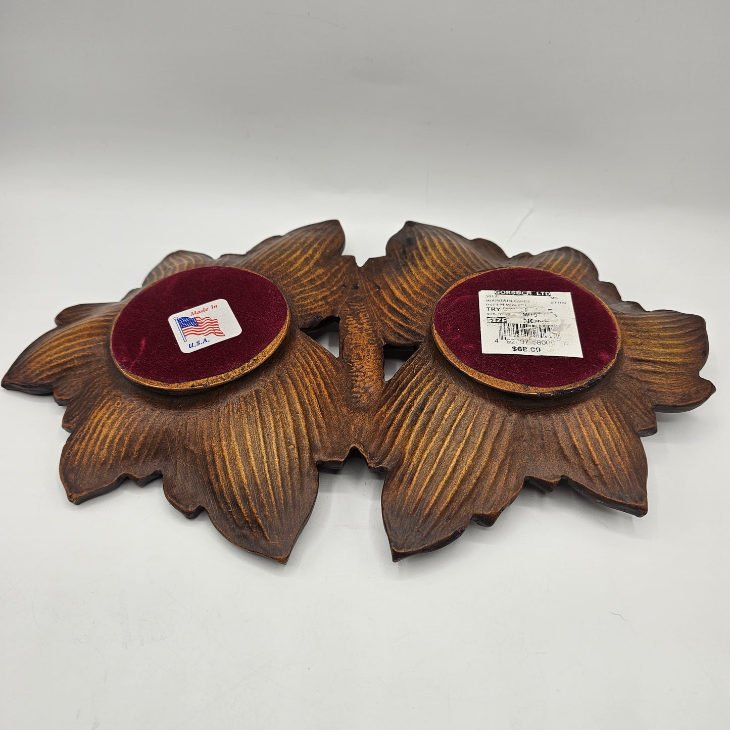 Vintage Double Maple Leaf Ceramic Trinket Tray sold by Gorsuch 2003