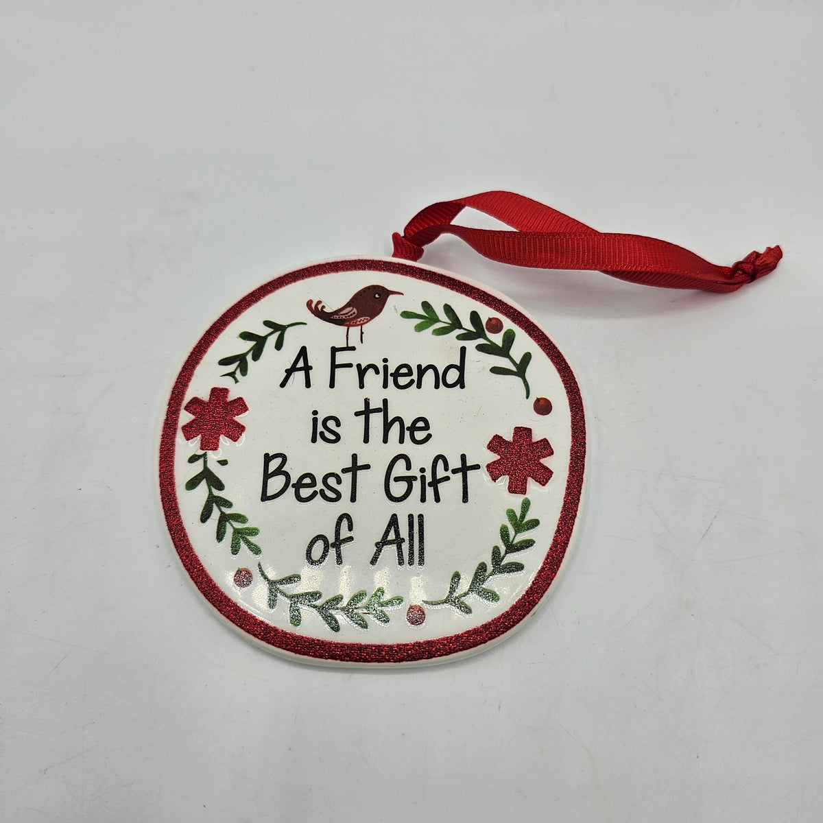 Ceramic Friends Themed Christmas Ornament / Stocking or Gift Tag