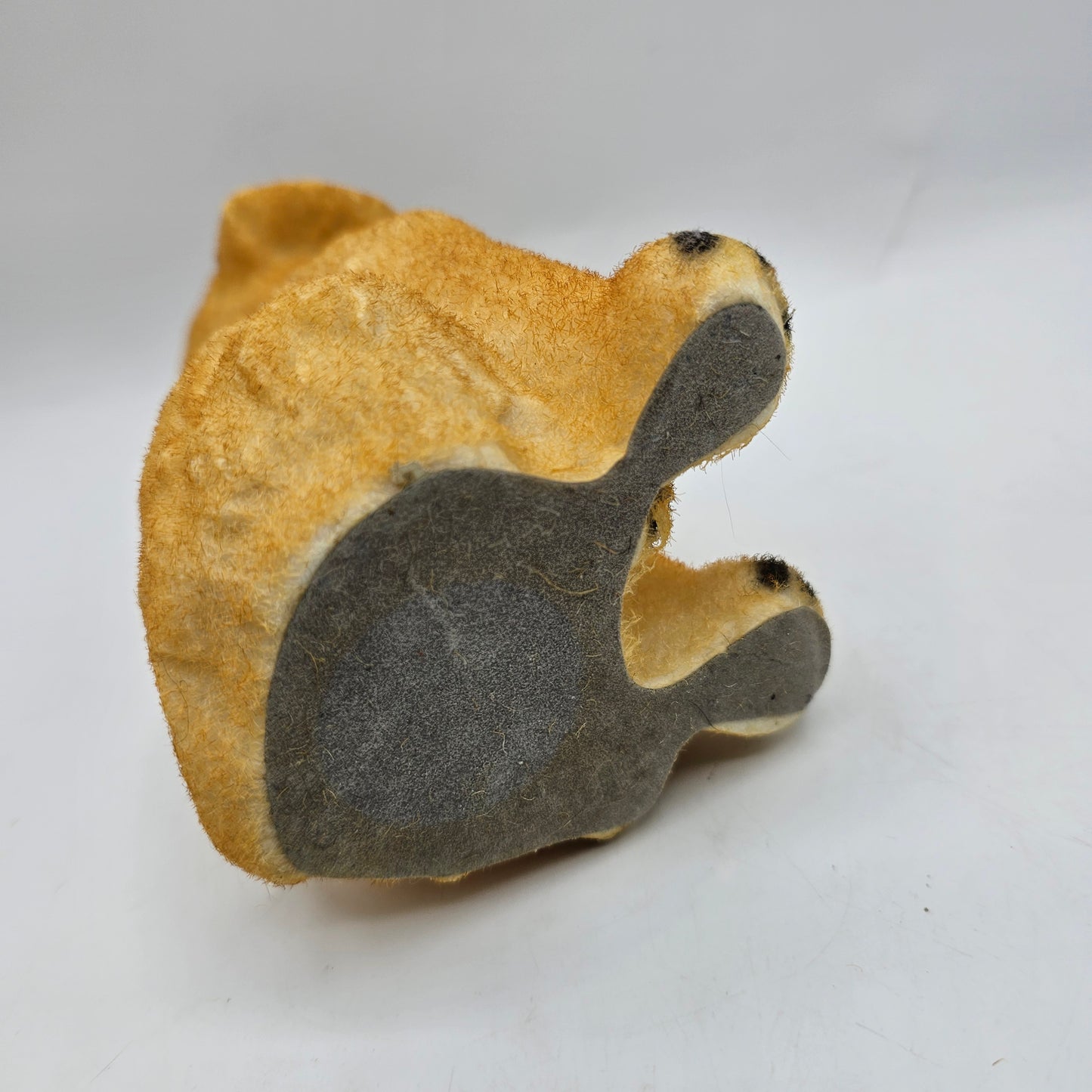 Flocked Golden Retriever / Yellow Labrador Puppy Dog Figurine