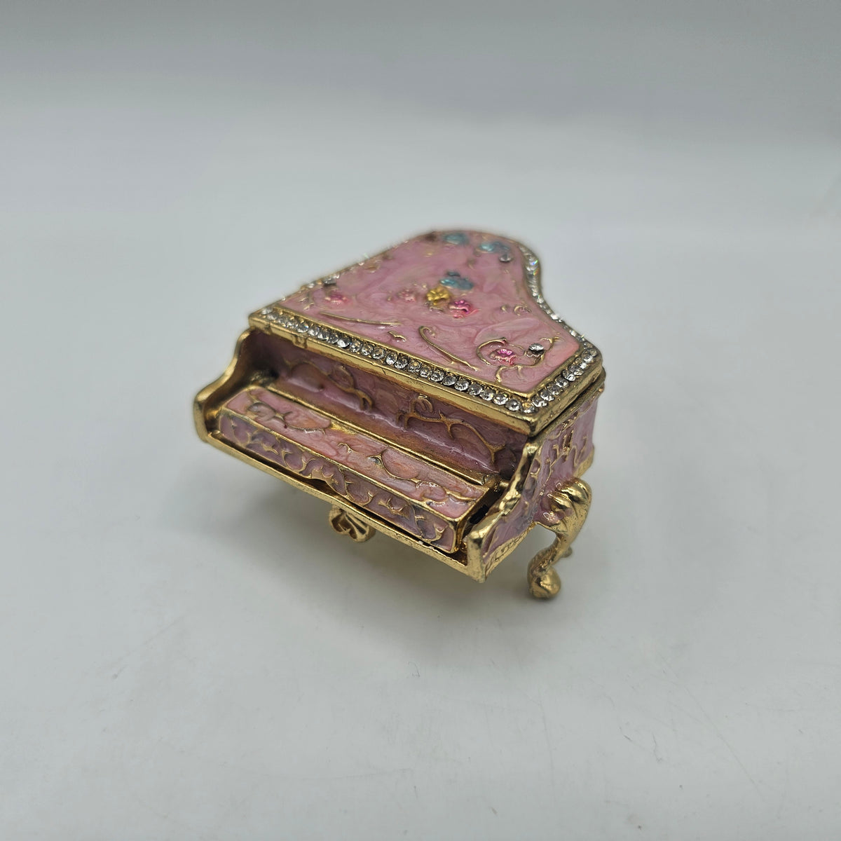 Pink Grand Piano Hinged Trinket Box