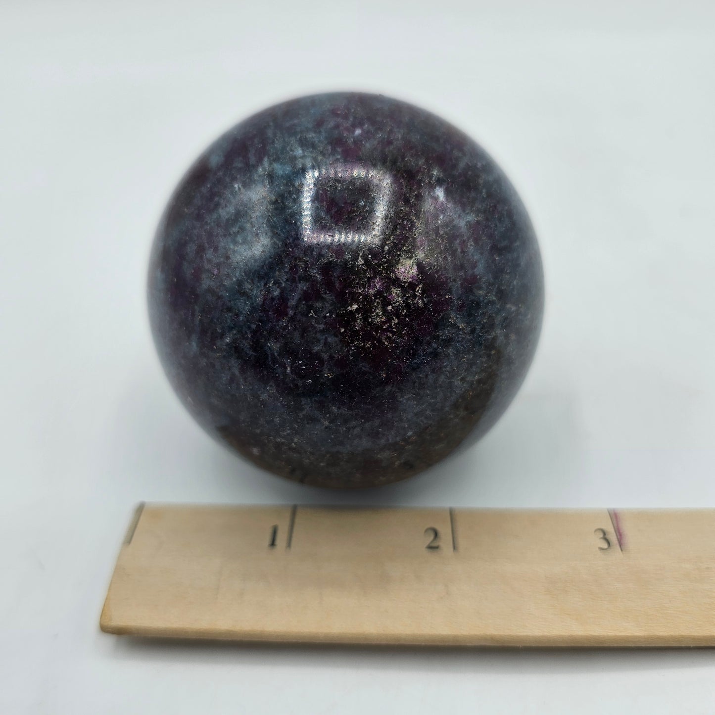 UV Reactive Ruby in Kyanite Orb or Sphere for Reiki Healing (glows under black light)