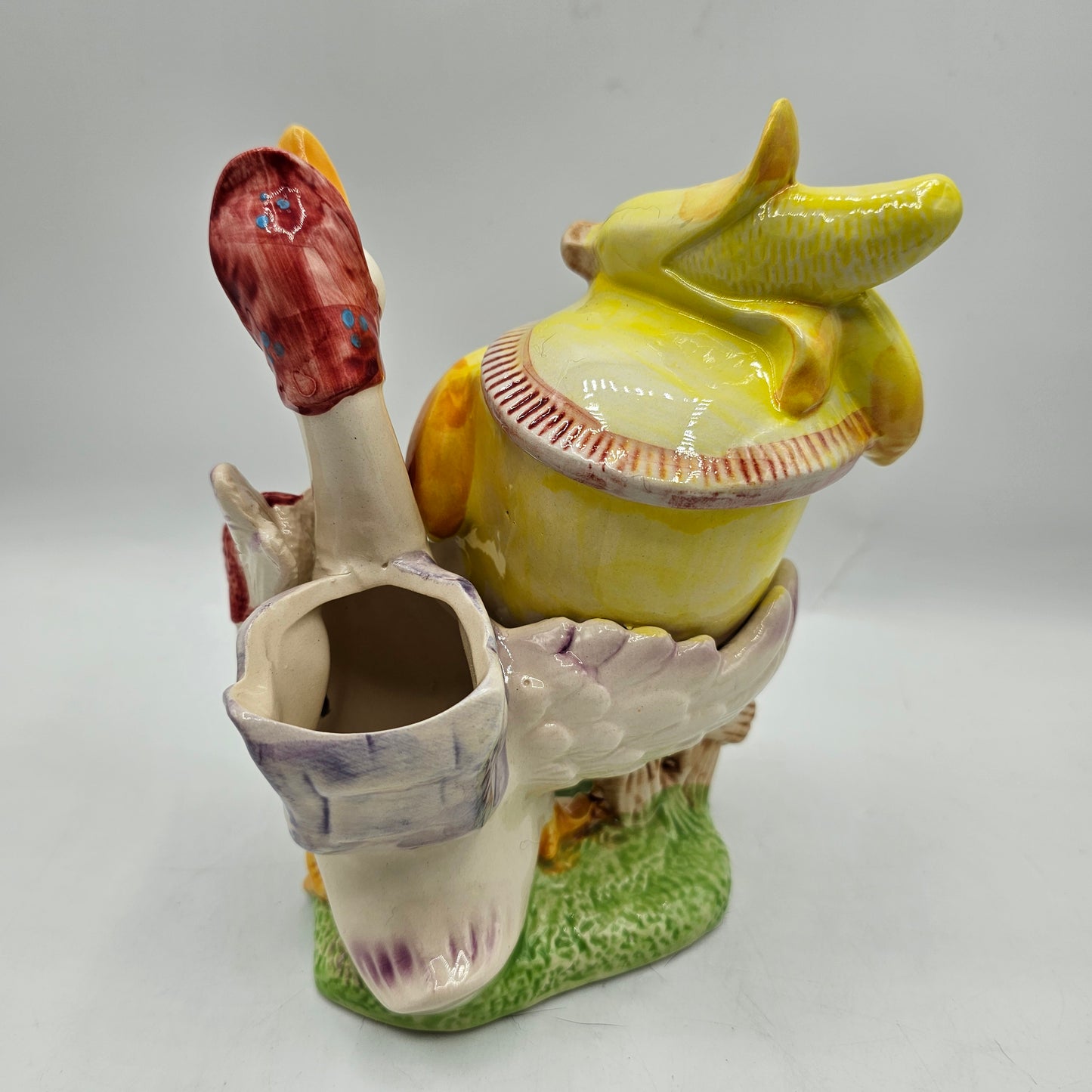 Vintage Ceramic Duck and Fruit Themed Jelly Server - Bananas