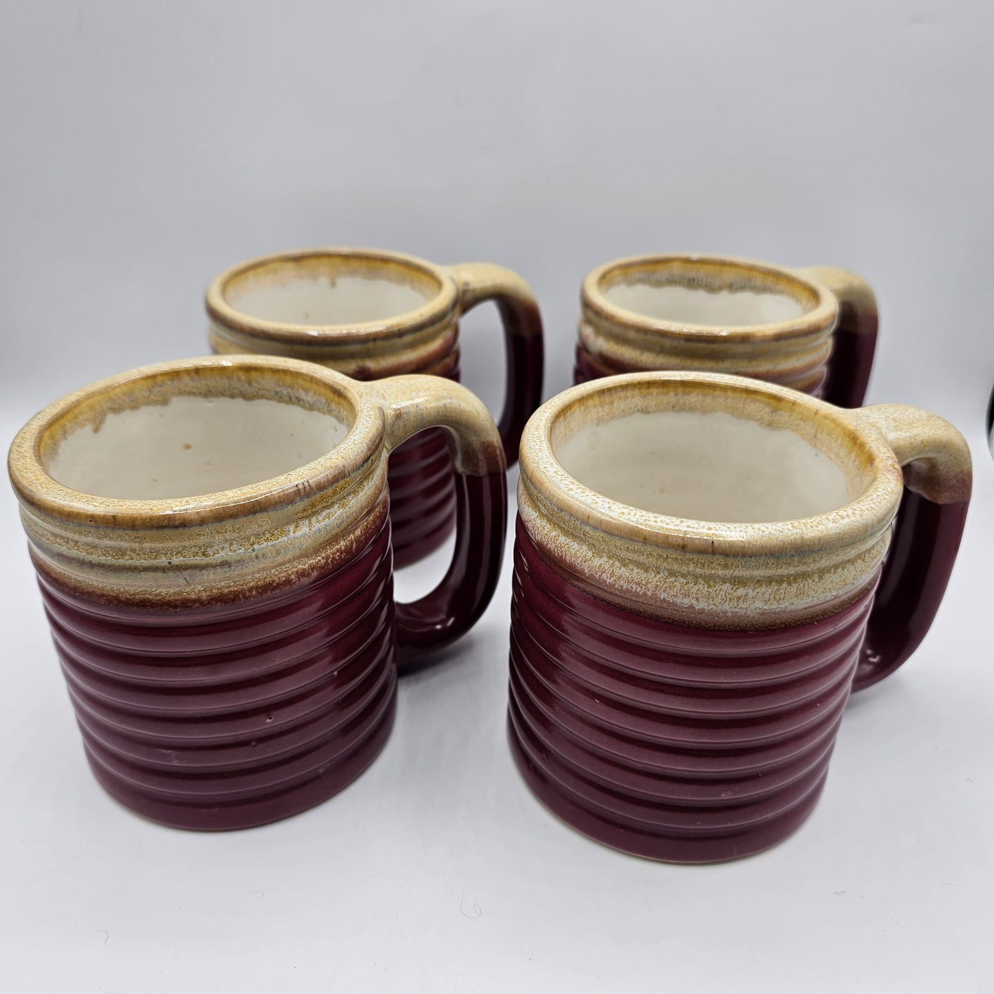 Rodolfo Padilla Artisan Pottery Stoneware Mugs - Set of 4 - Signed