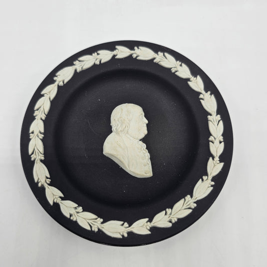 Wedgwood Black Jasperware Benjamin Franklin Pin or Trinket Dish